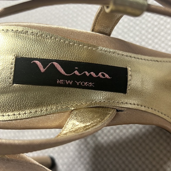 Gold formal high heels shoes - Picture 6 of 7